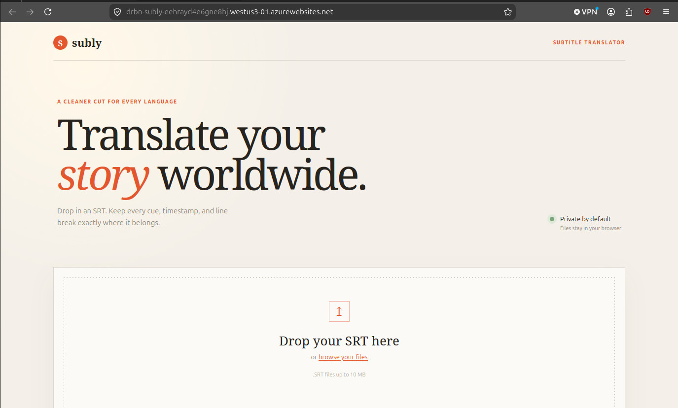 Subtitle Translator